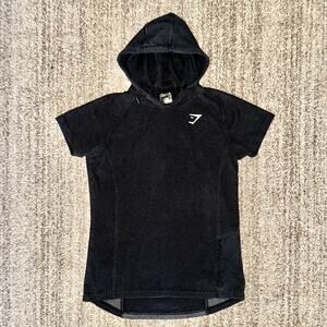 Gymshark Black Short Sleeve Hoodie